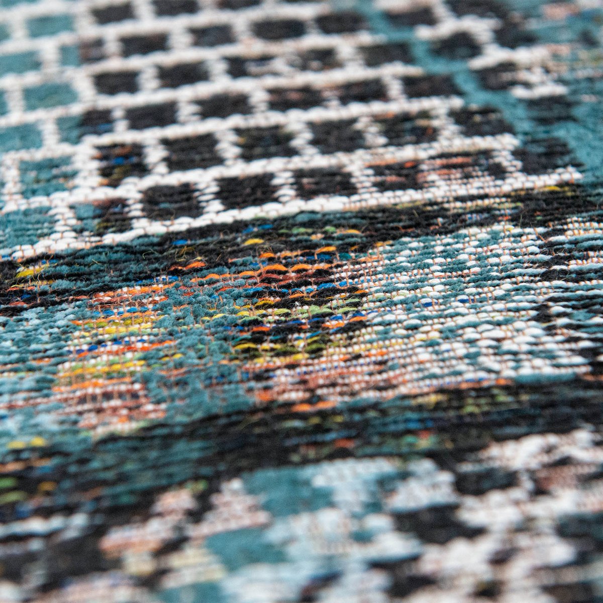 Tapis intérieur/extérieur tissé plat BLUE ANTIK bleu, NOVATREND
