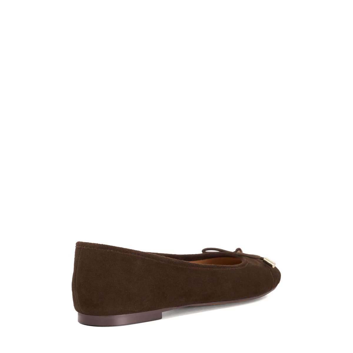 Ballerines à bout rapporté - HIGHEST brown-suede, DUNE LONDON