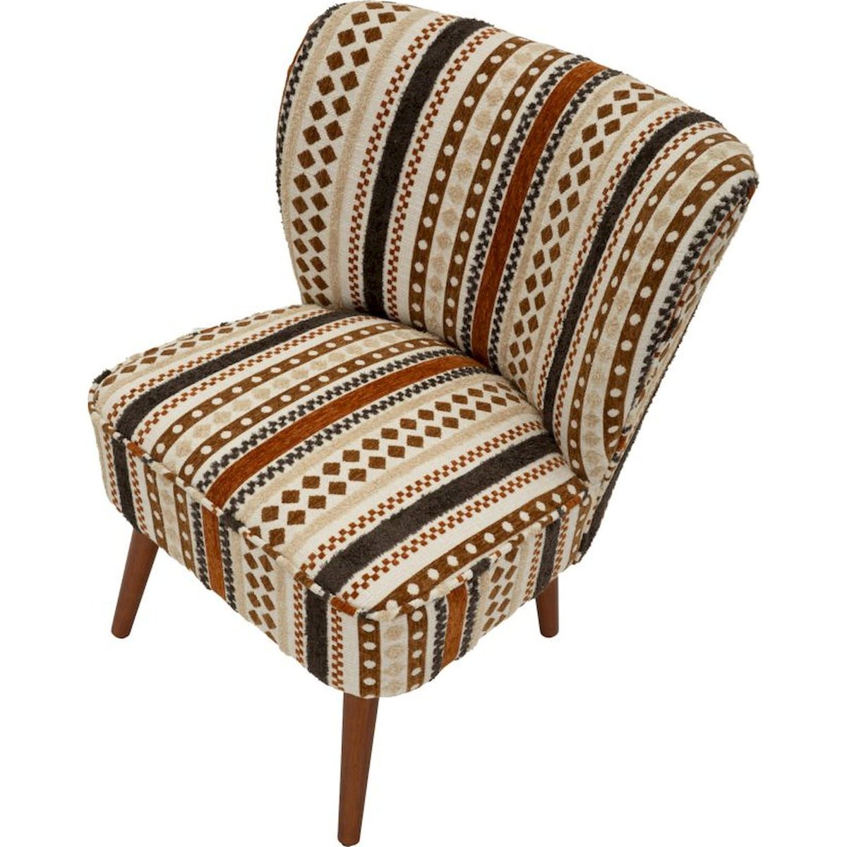 Fauteuil ethnique pieds en bois massif MODERN multicolore, RECOLLECTION