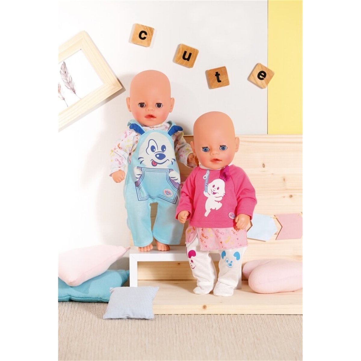 Baby Born Petits vêtements pour poupée 36cm bleu et rose, ZAPF CREATION