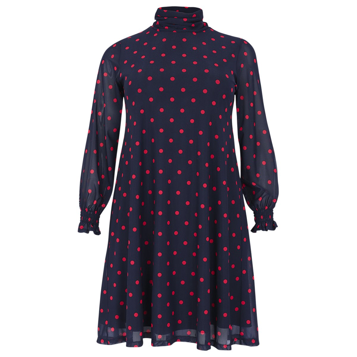 Robe avec imprimé à pois bleu, YOEK