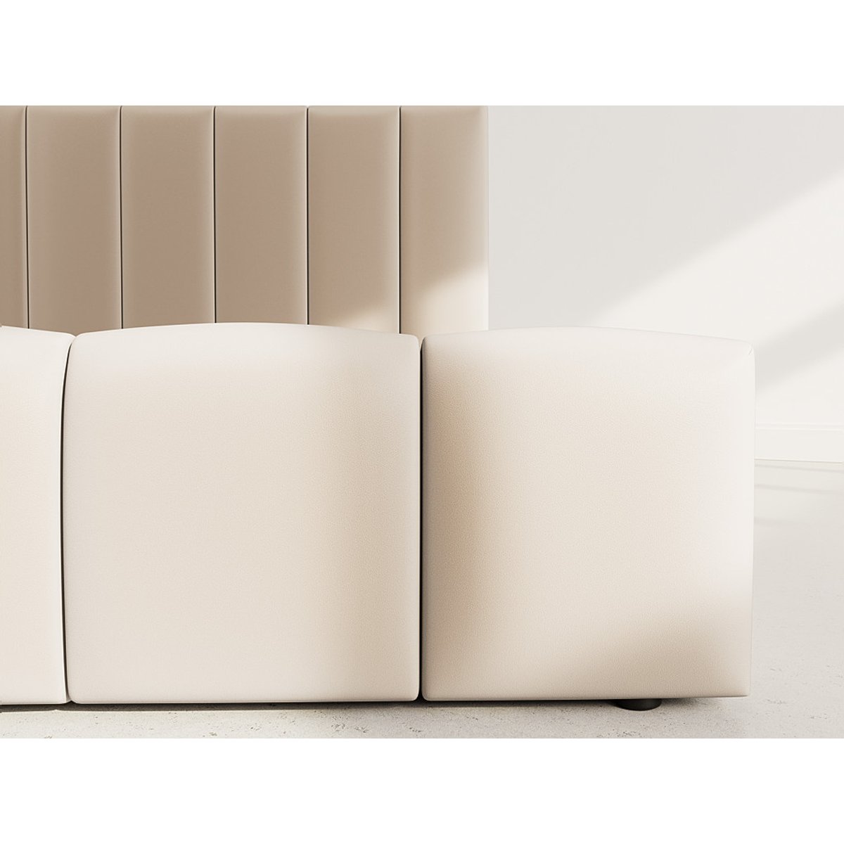 Lit coffre - MERMAID taupe, BEST MOBILIER