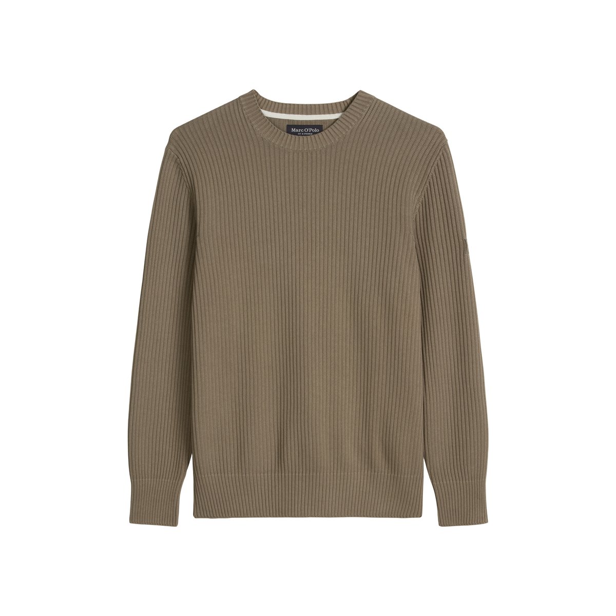 Pull-over regular en pur coton bio marron, MARC O'POLO