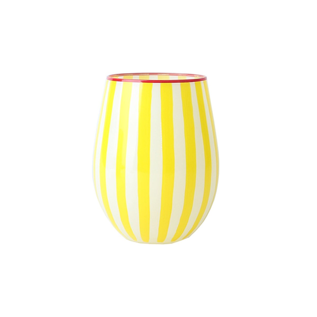 Lot de 3 gobelets 40cl en verre, CIRCUS jaune, NOVASTYL
