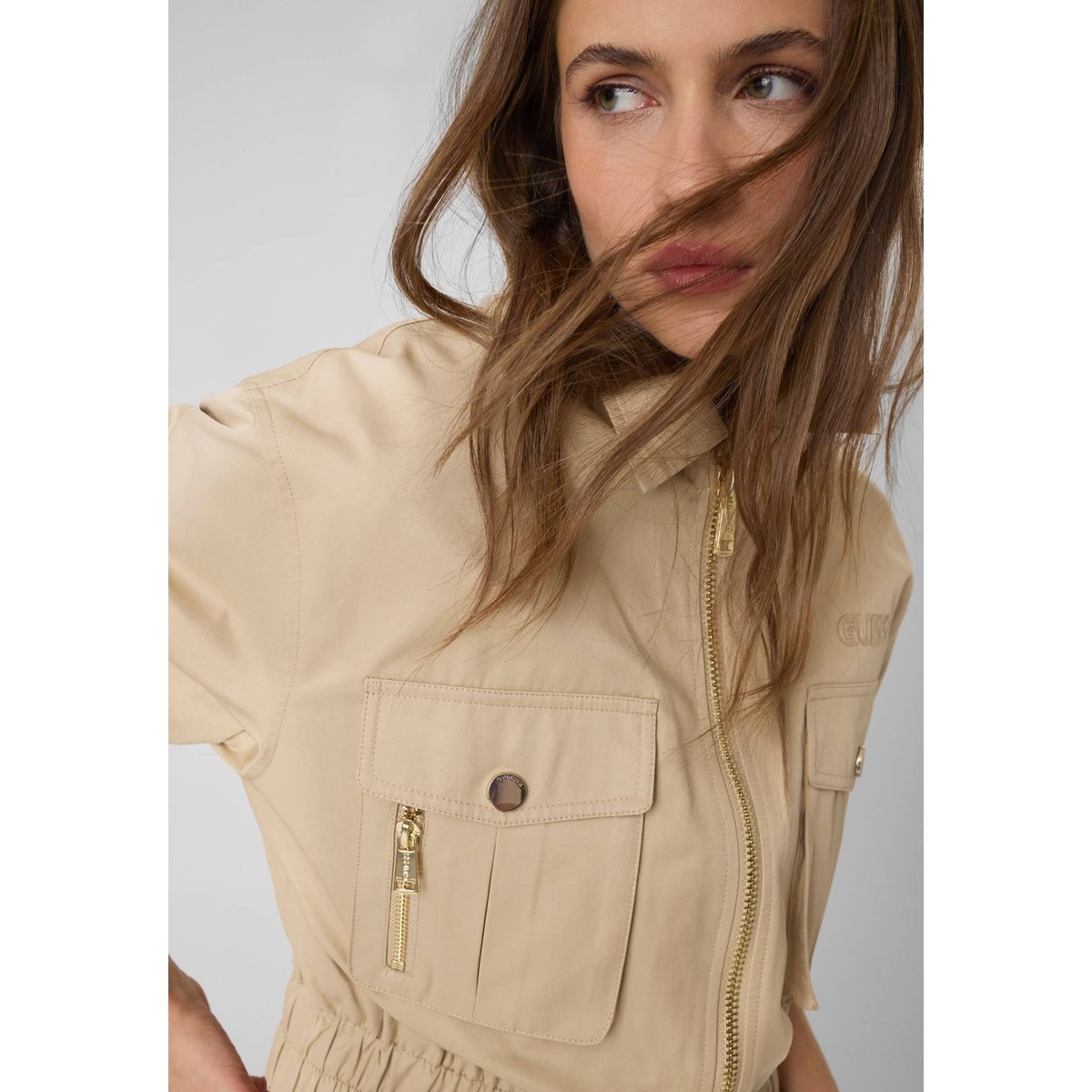 Veste Utility Courte beige, GUESS