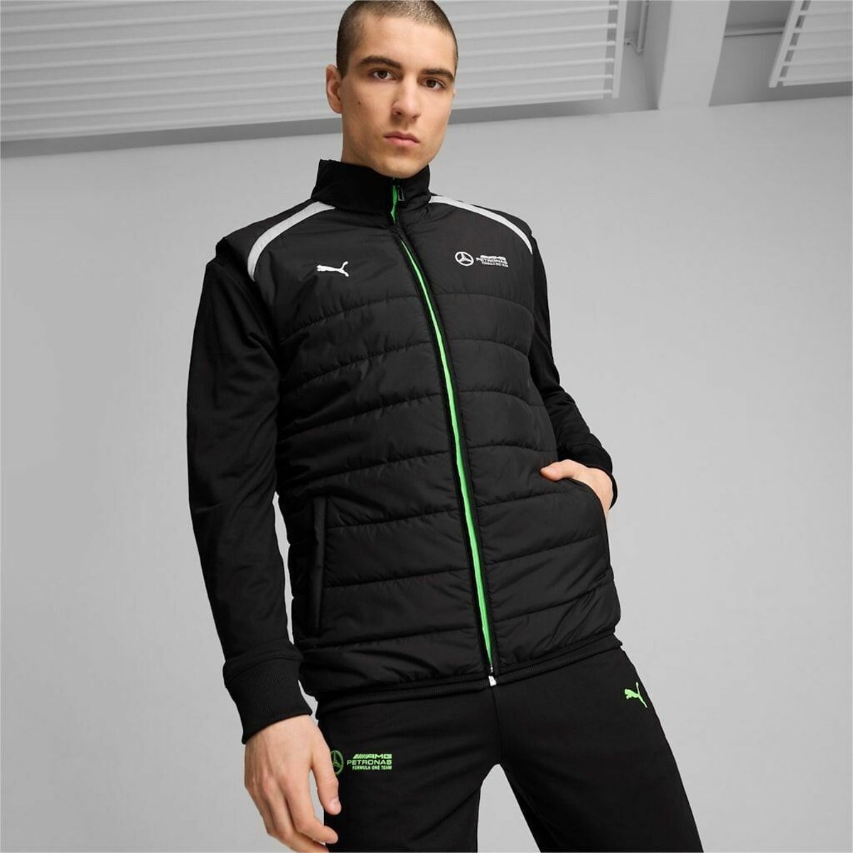 Doudoune sans manches Mercedes noir, PUMA