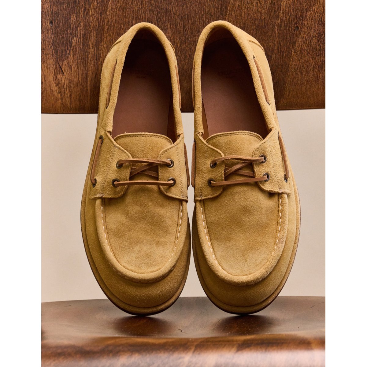 Chaussures Bateau BOSAN suède beige, ODAJE