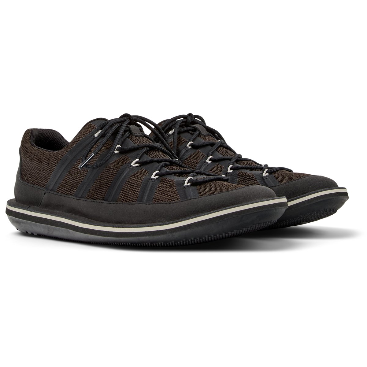 Baskets Cuir BEETLE gris noir, CAMPER