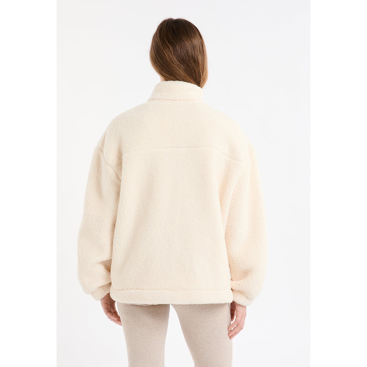 Veste polaire oversize à col montant avec cordon JAMIL ecru, ETAM