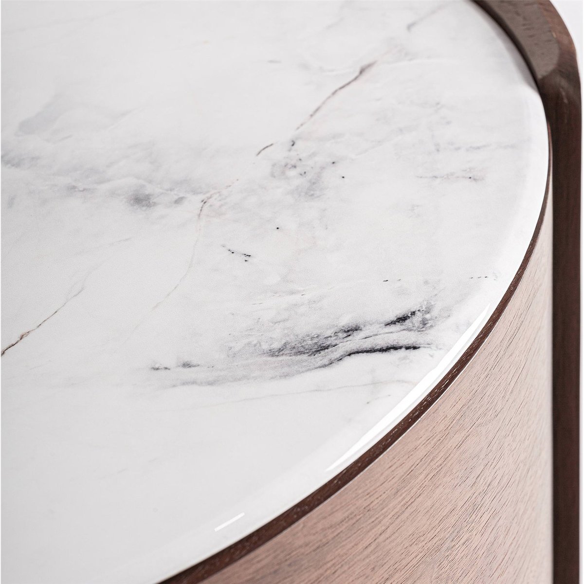 Table de chevet en bois vieilli style contemporain marron clair finition vieillie, RECOLLECTION