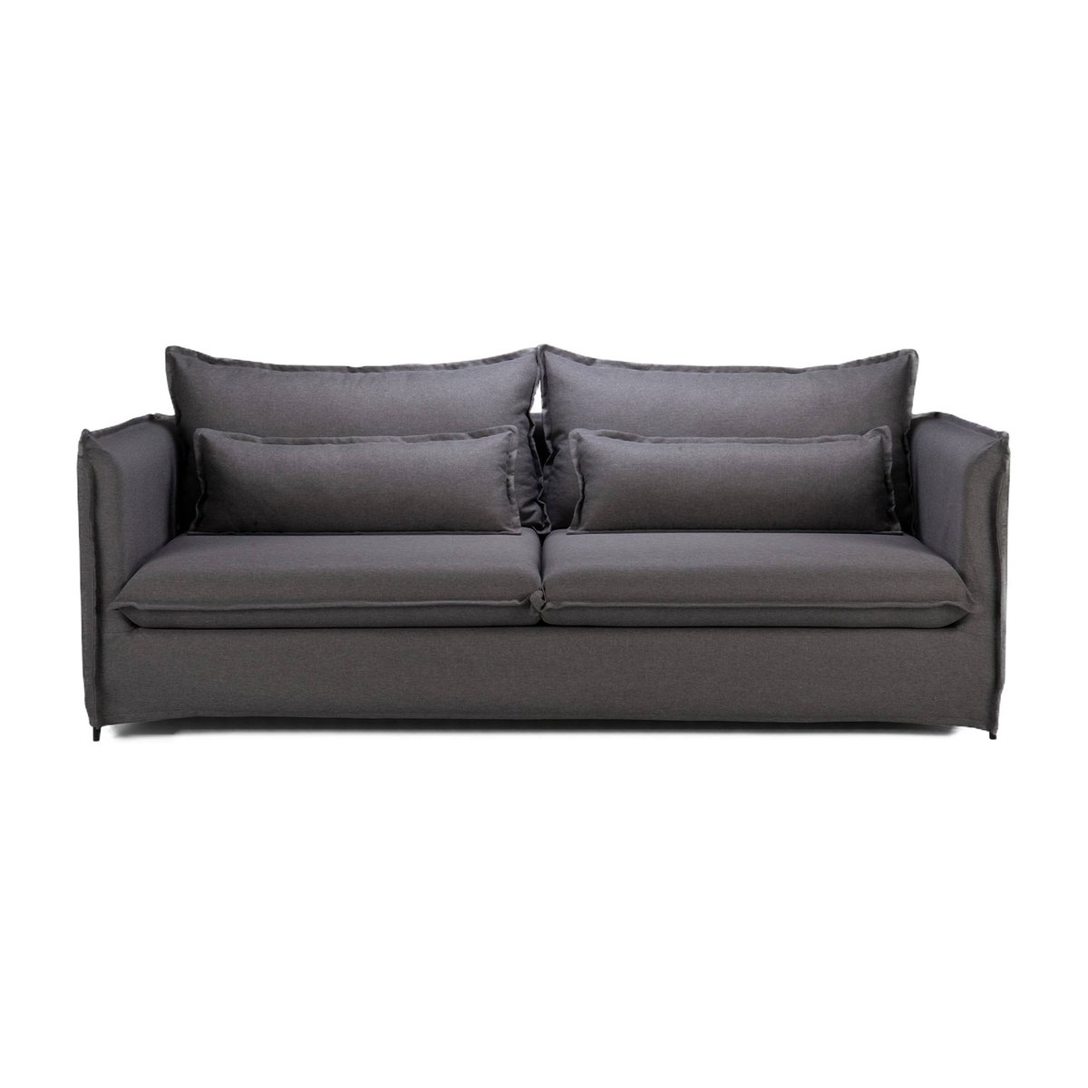Canapé en polyester MADRID gris, MADE IN MEUBLES