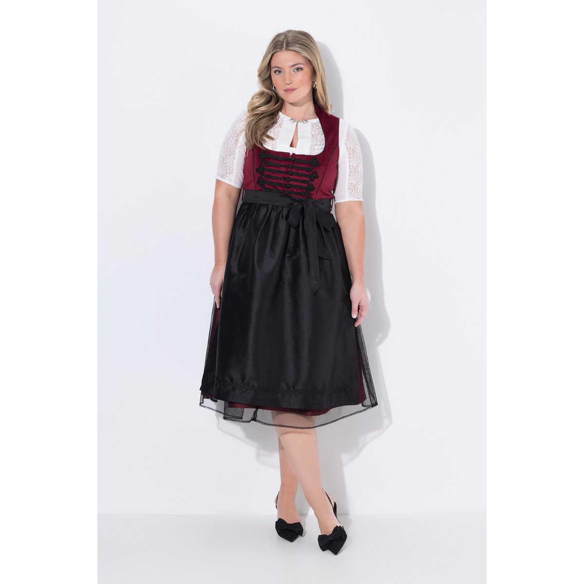 Dirndl sans manches rouge vin, ULLA POPKEN