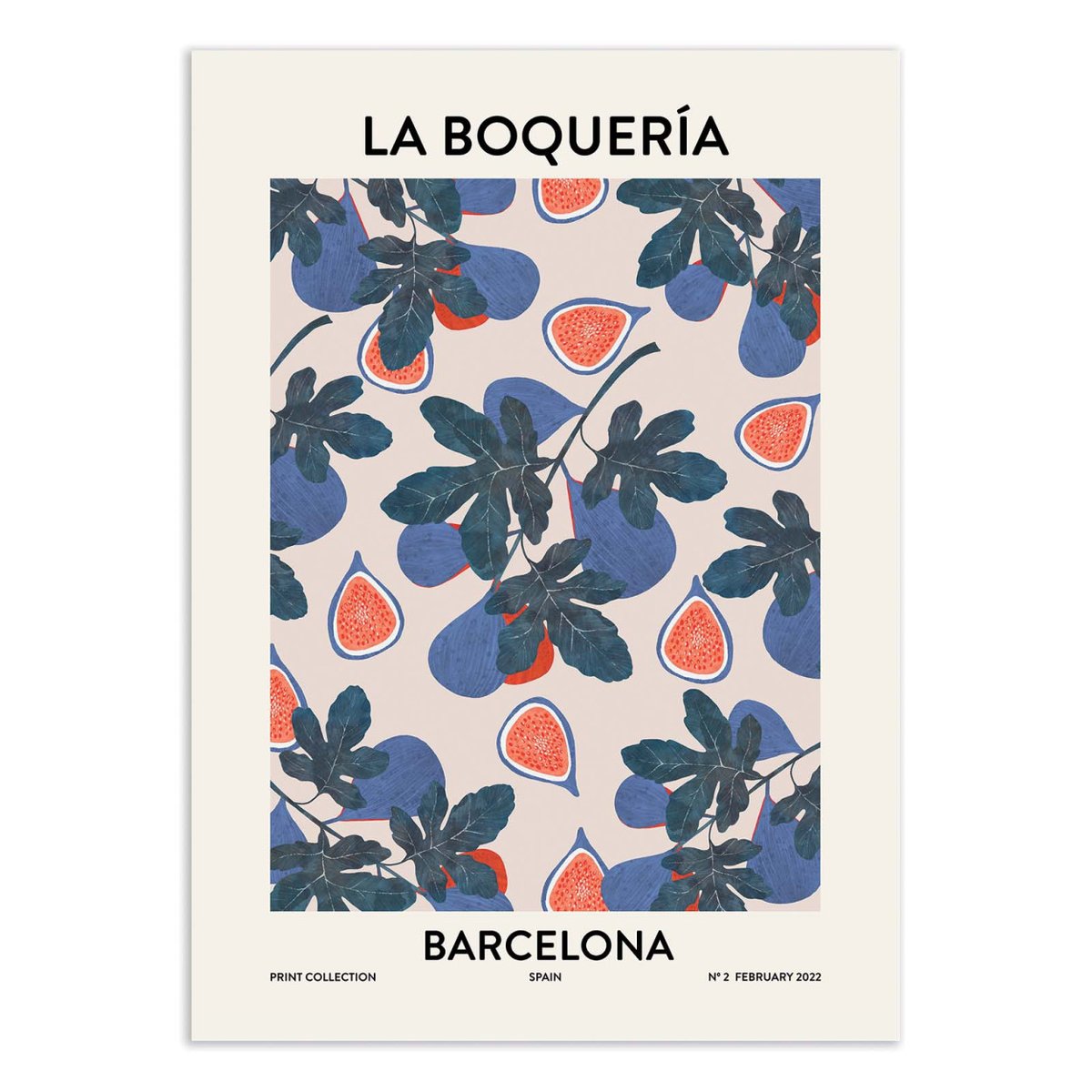 Affiche d'art - Barcelona Market - El Buen Limon couleur unique, WALL EDITIONS