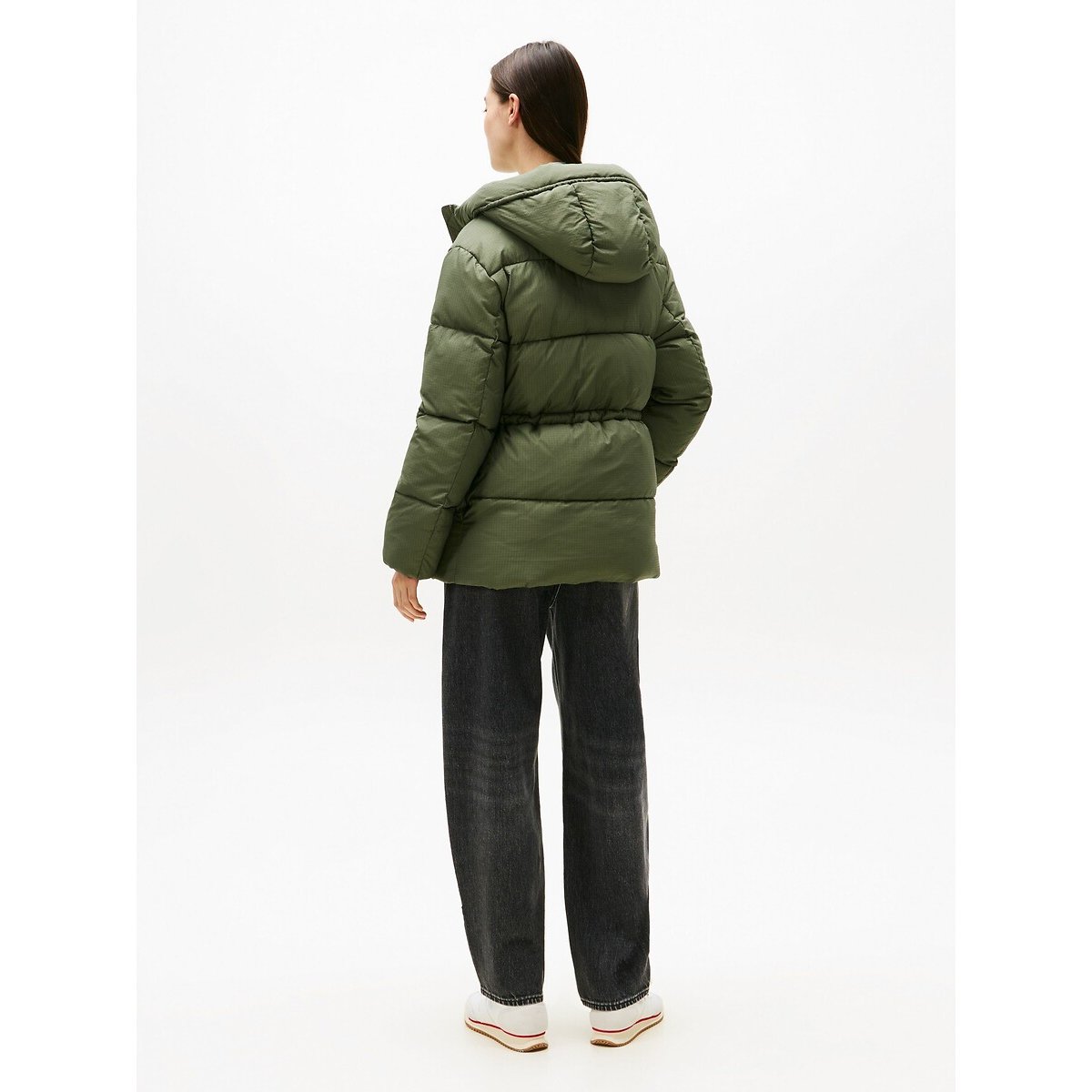 Hooded Padded Jacket khaki, TOMMY JEANS