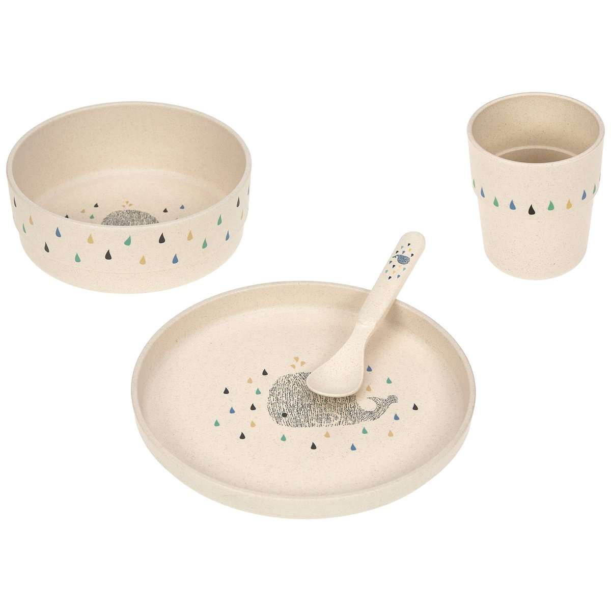 Coffret repas ecru, bleu, LASSIG
