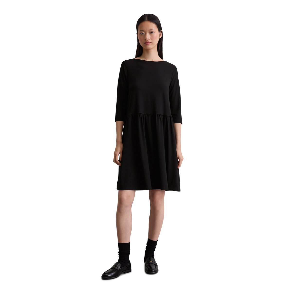 Robe en jersey régulière en TENCEL™ Modal noir, MARC O'POLO