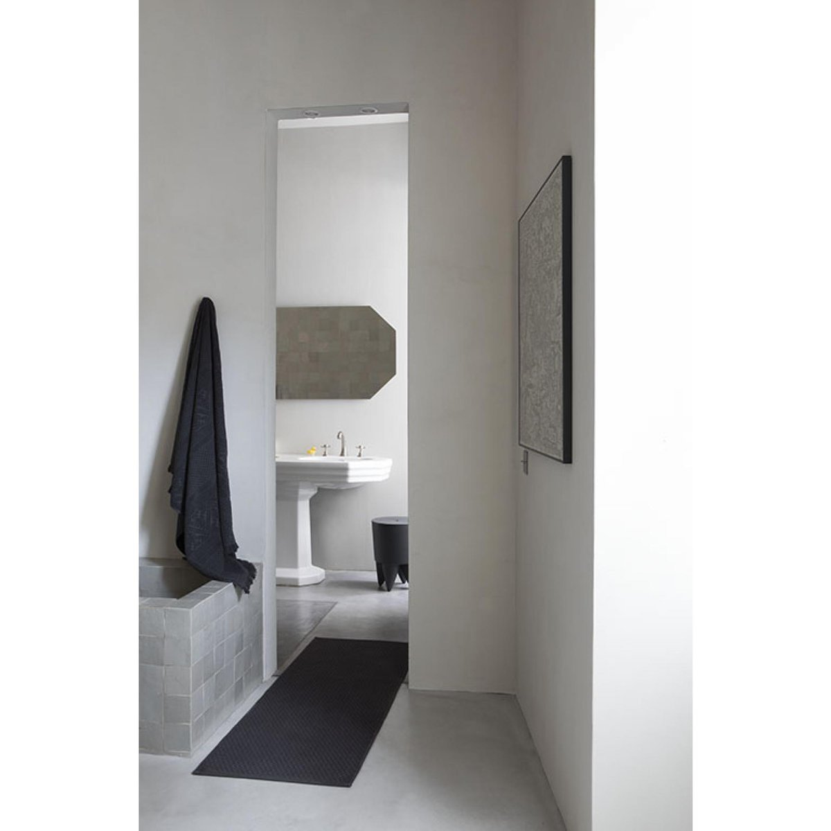 Serviette de toilette Zoé carbone, VIVARAISE