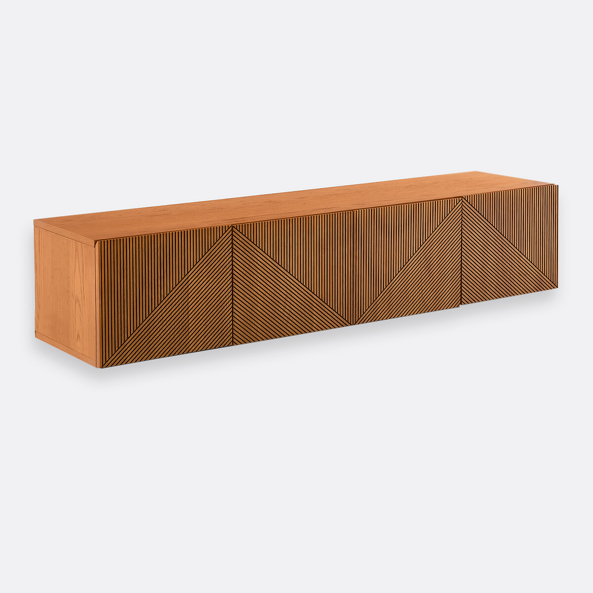 Lodge Oak Veneer Vintage Wall-Hung TV Stand oak, LA REDOUTE INTERIEURS