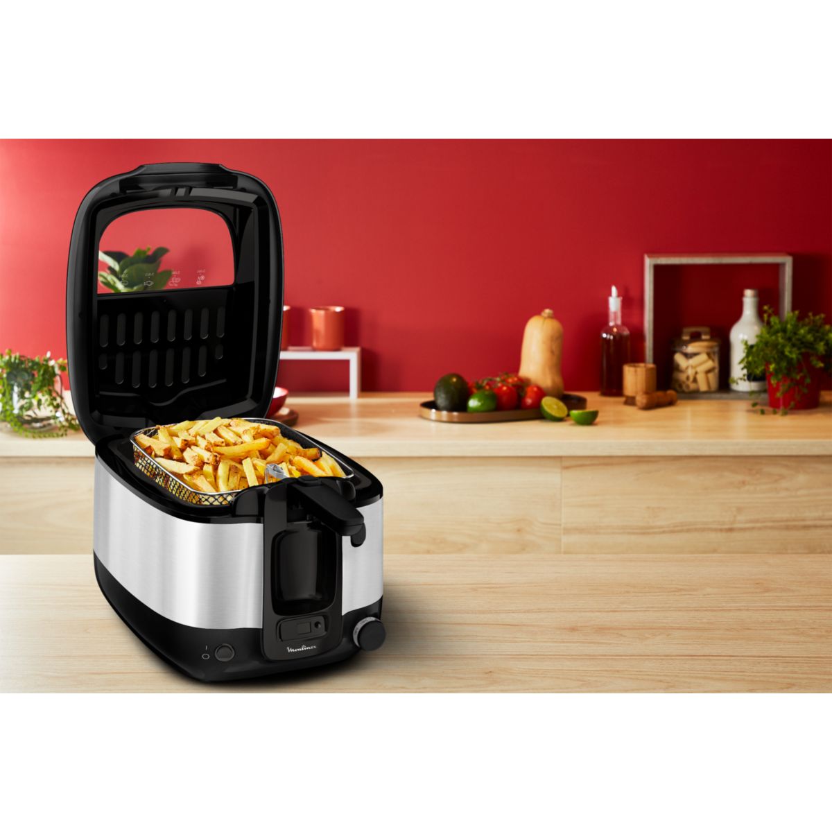Friteuse SUPER UNO AM316D10 noir, MOULINEX