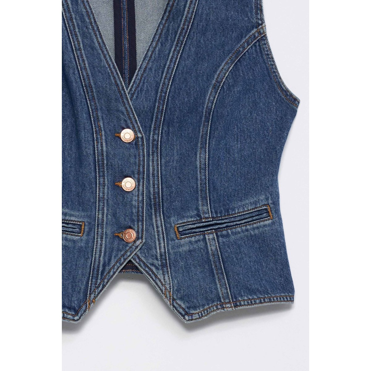 GILET EN DENIM bleu denim, SALSA JEANS