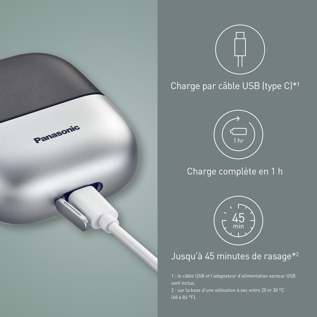 Rasoir électrique ES-CM3BKS503 3 lames couleur unique, PANASONIC