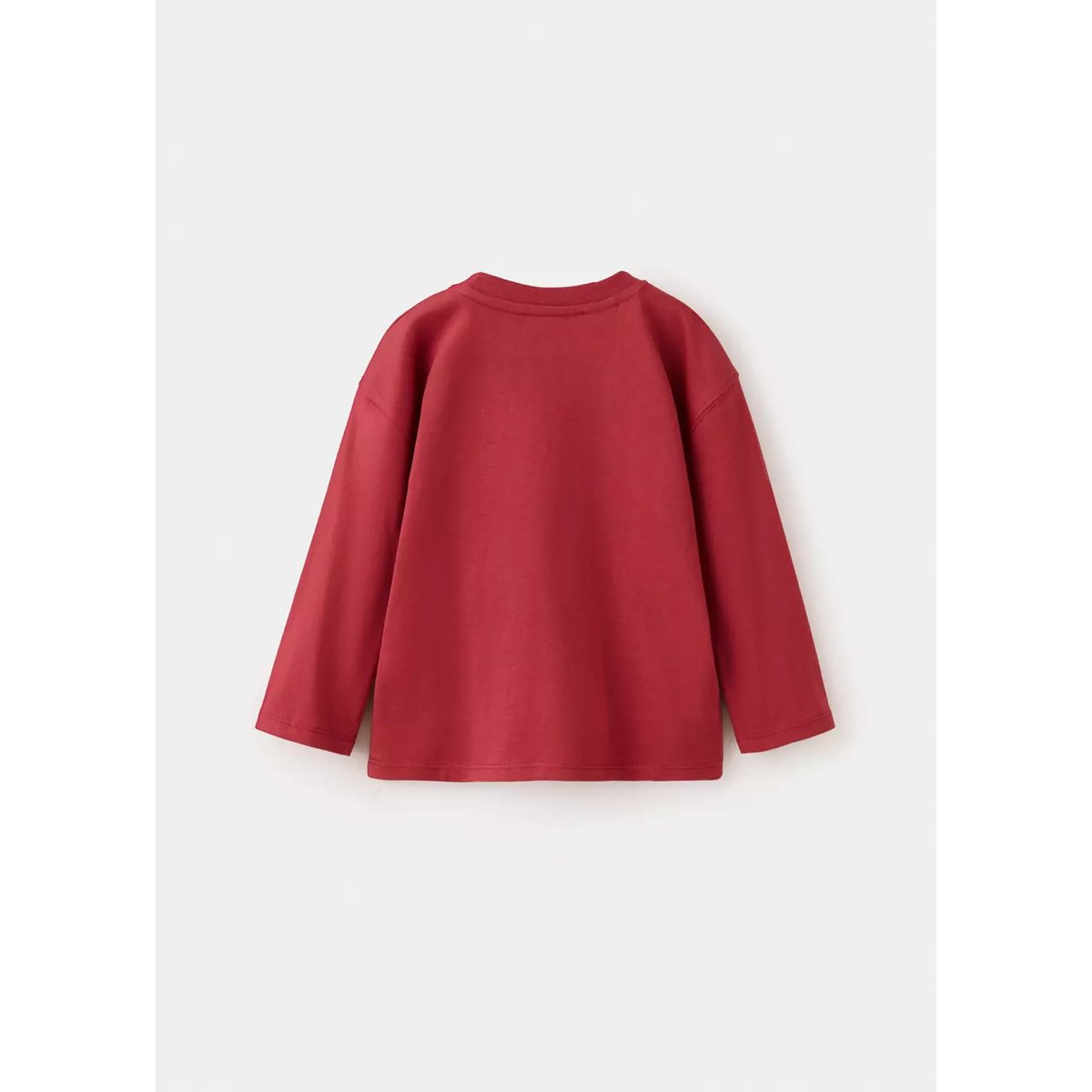 T-shirt manches longues imprimé grenat, MANGO BABY