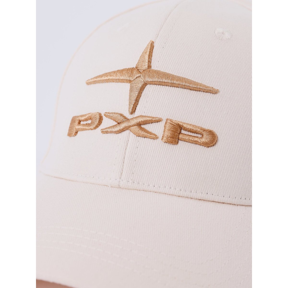 Casquette en coton taupe unie avec logo iconique brodé à l'avant en blanc craie, PROJECT X