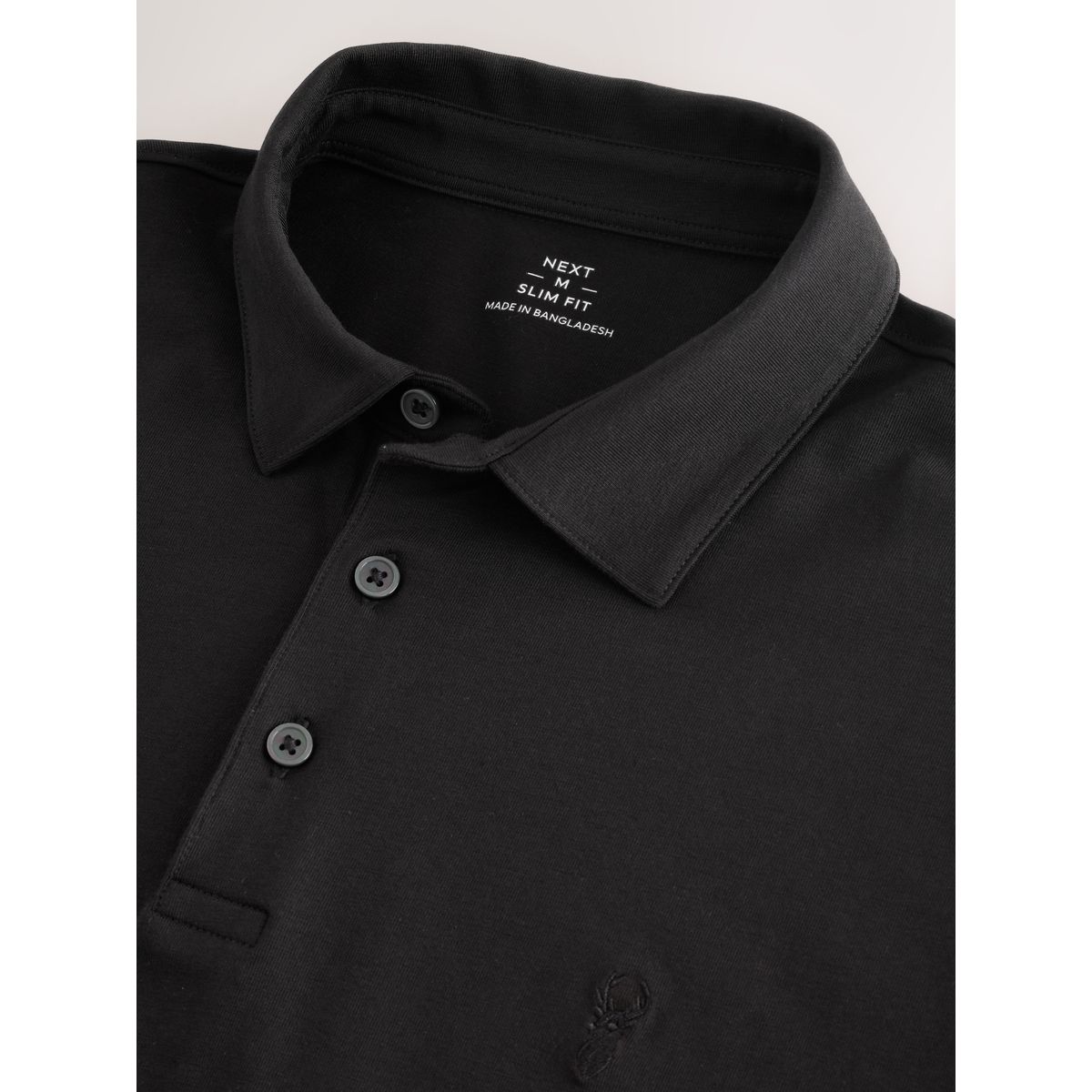 Polo en jersey à manches courtes, lot de 3 noir/gris/bleu marine, NEXT