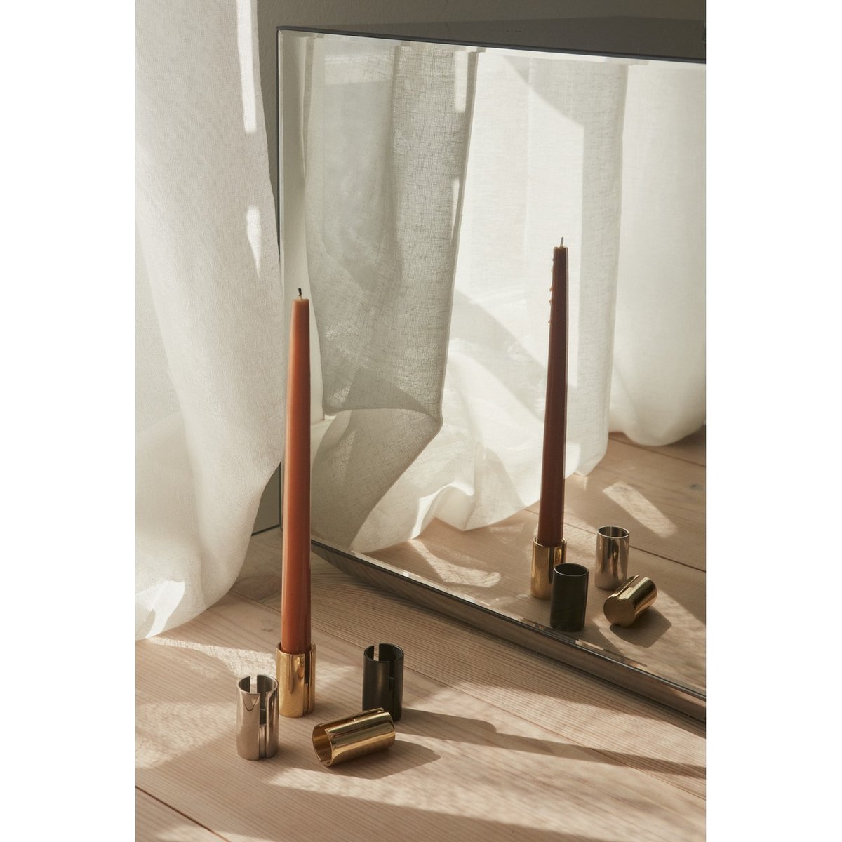 Chandelles Lux hauteur 30cm diam 2 cm ambre, AYTM