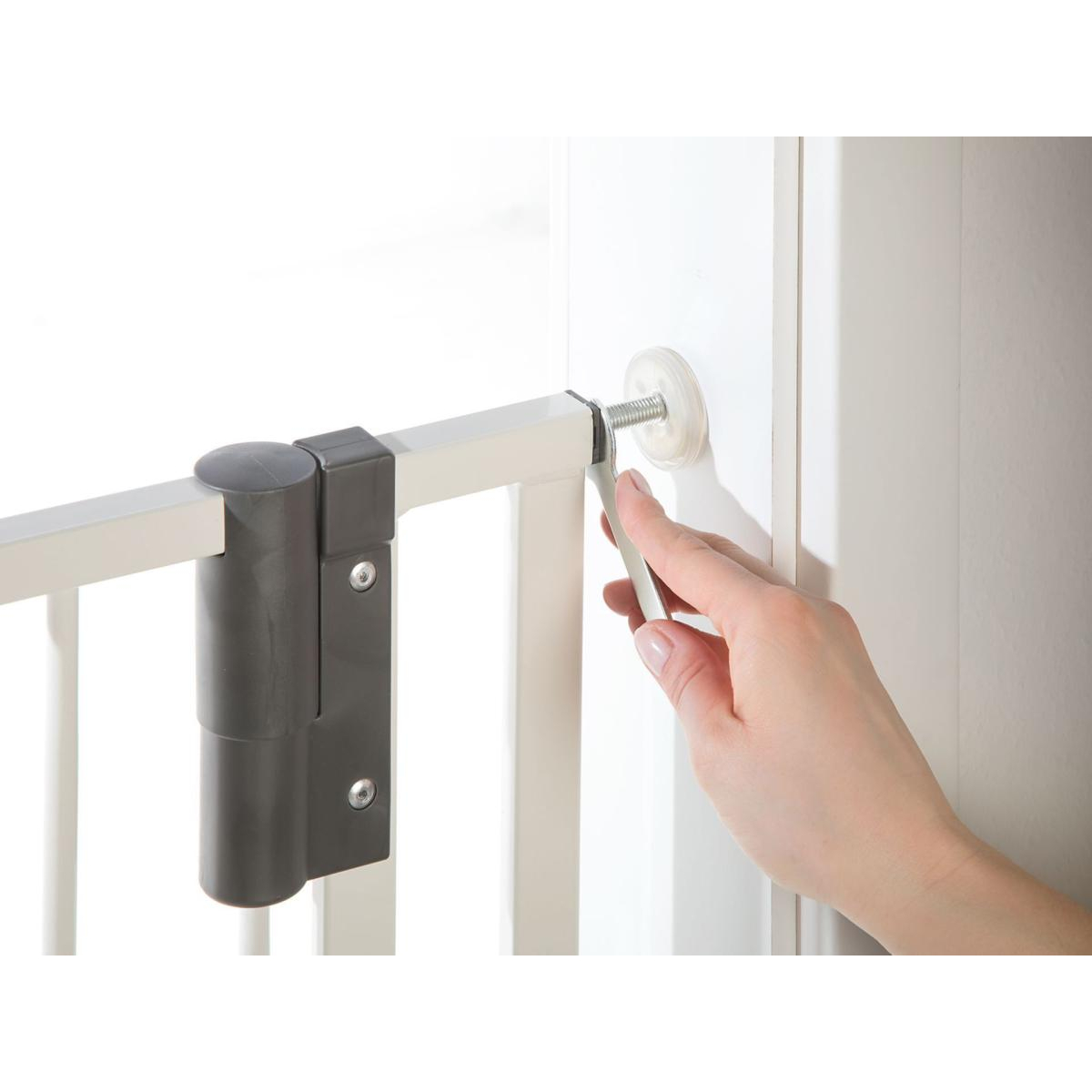 Barrière d'escalier à pression Easylock Plus 116,5 à 124,5 cm couleur unique, GEUTHER