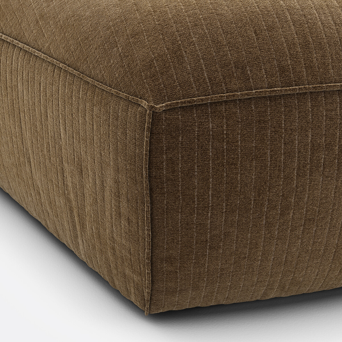 Elément d'angle ouvert pour canapé modulable, en velours côtelé vintage, SEVEN bronze, LA REDOUTE INTERIEURS