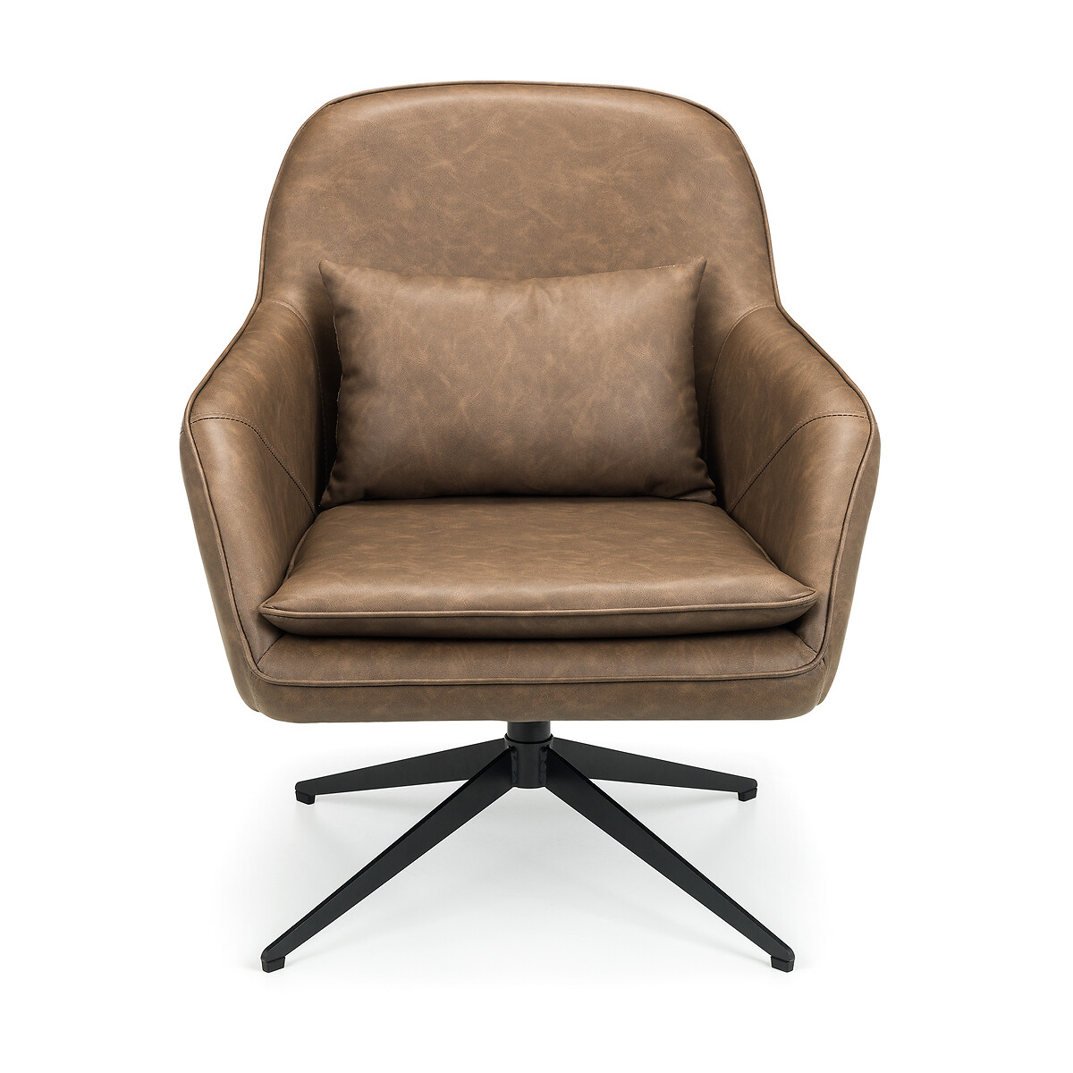 Arnott Leather Swivel Armchair brown , SO'HOME