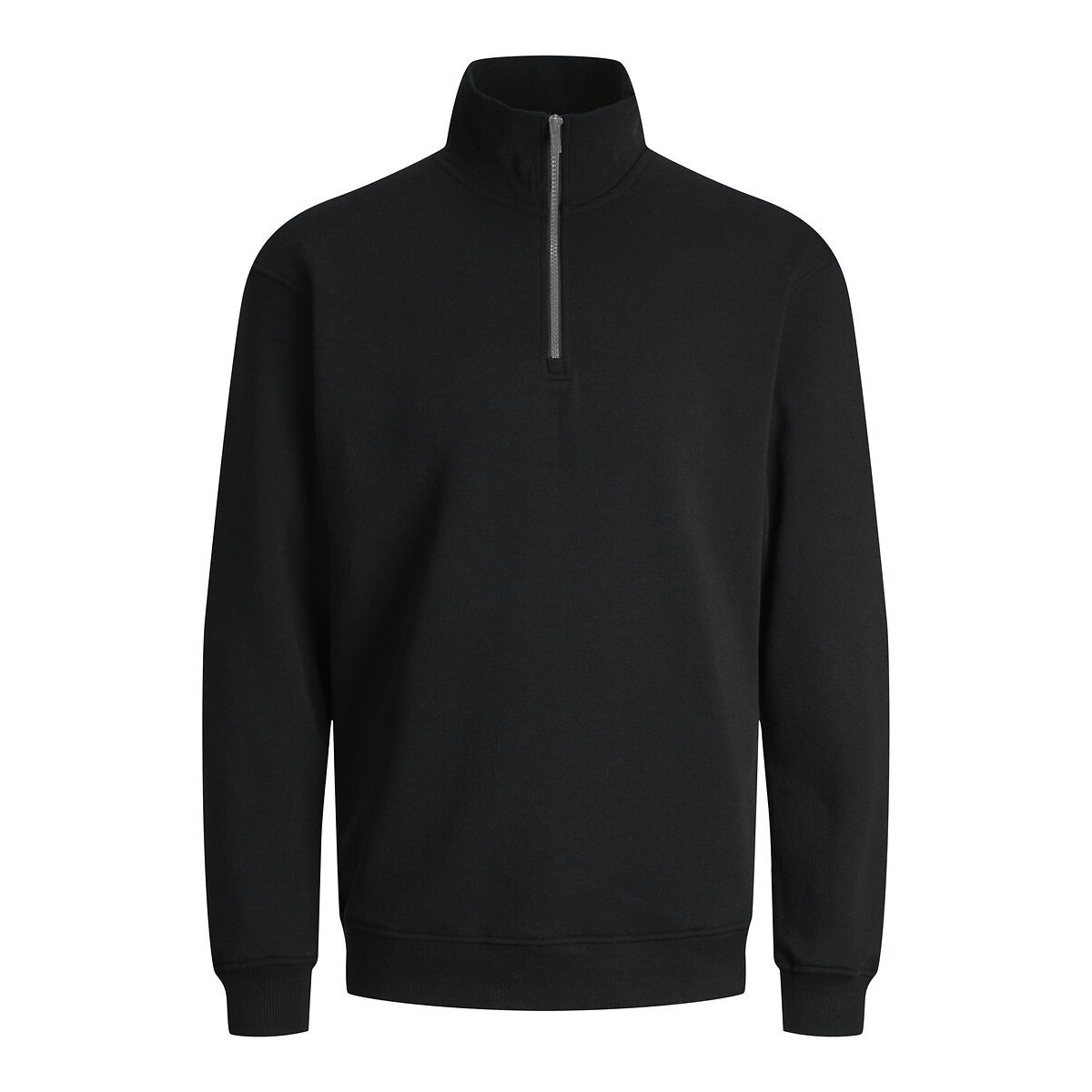 Sweat col demi-zippé noir, JACK & JONES