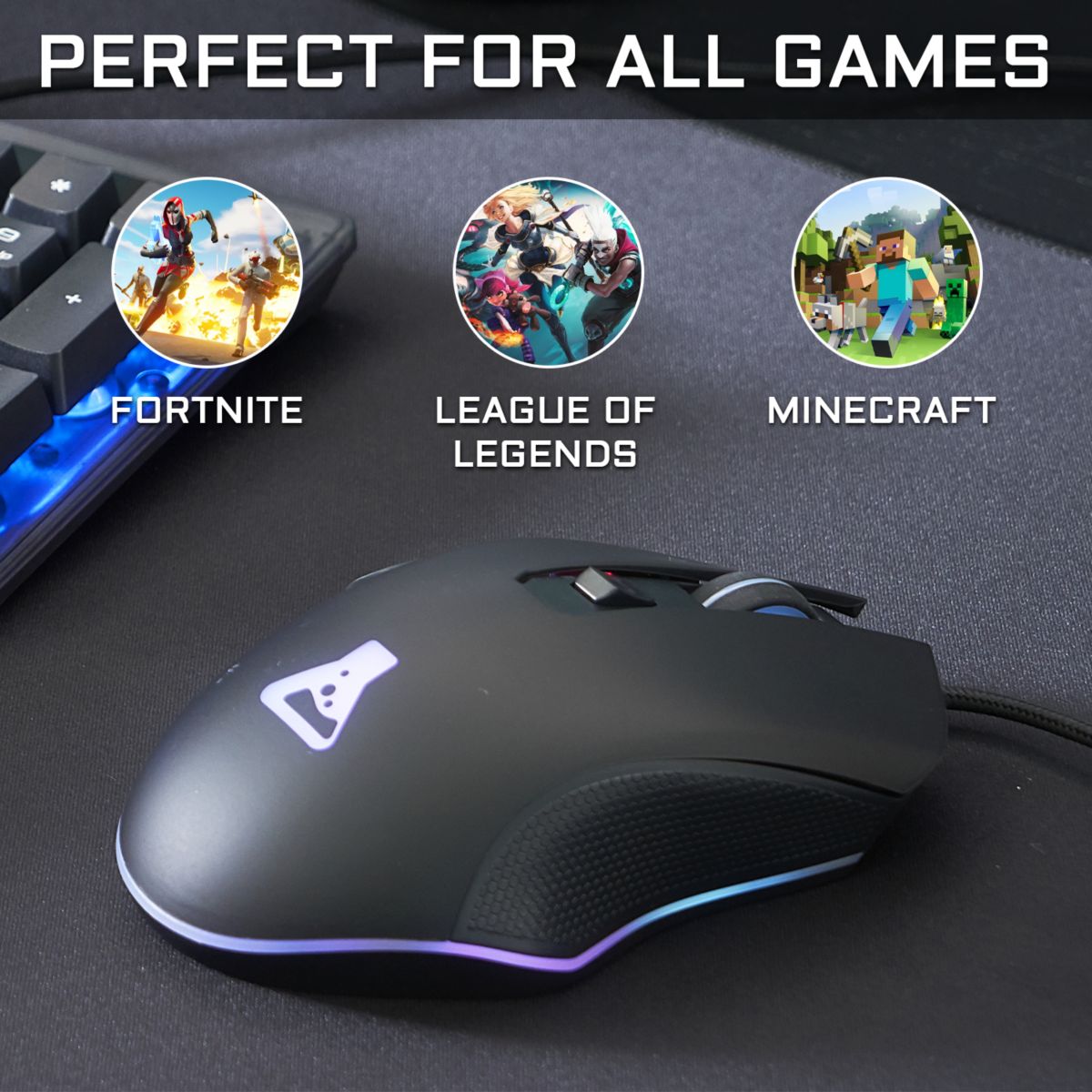 Souris Gamer Filaire KULT-HELIUM couleur unique, THE G-LAB