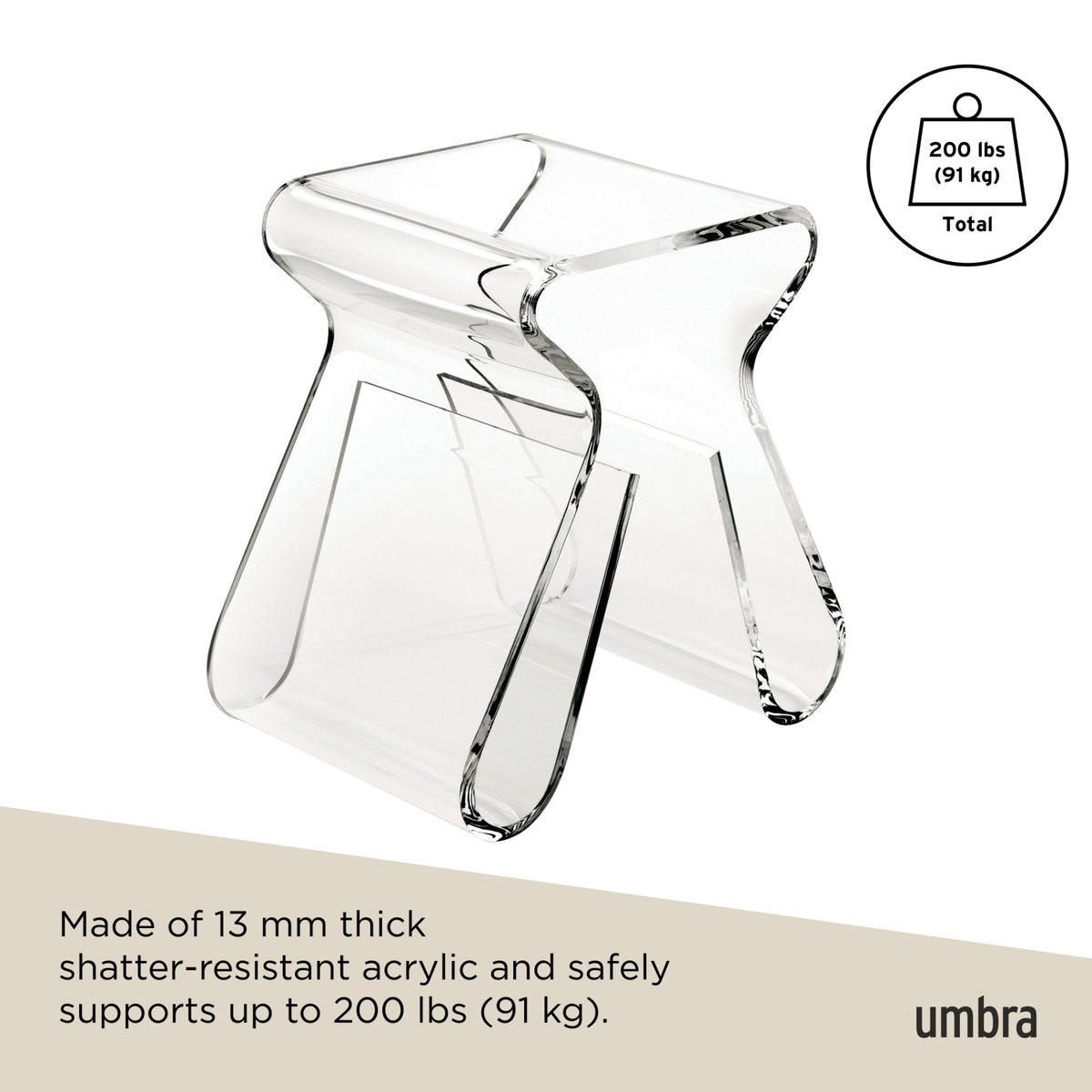 Table d'appoint range-magazines  MAGIMO transparent, UMBRA