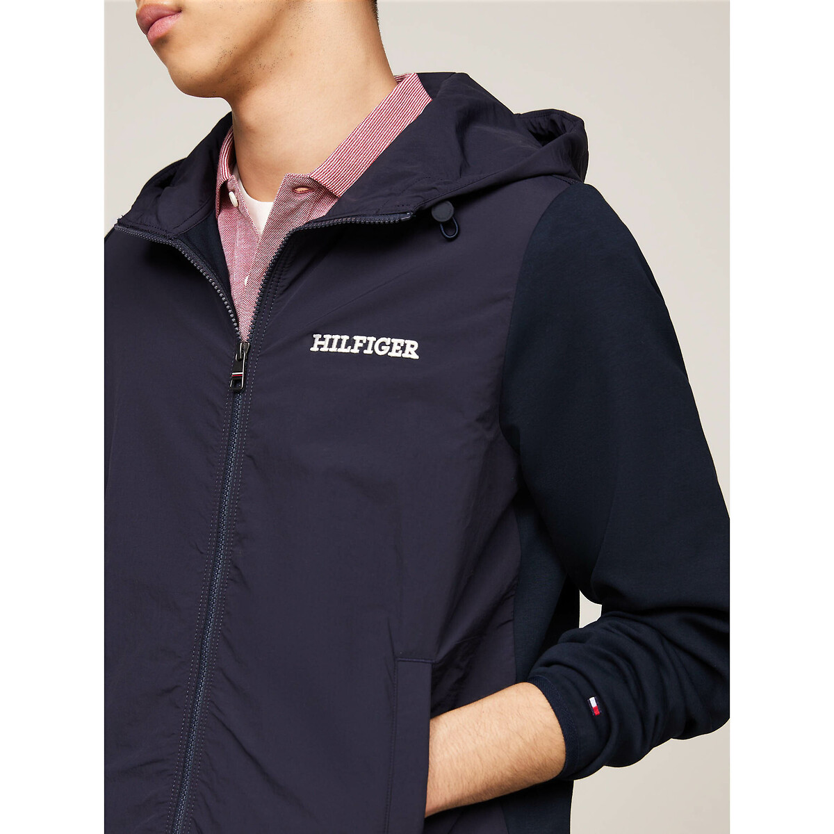 Cotton Mix Zipped Hoodie 90001629, TOMMY HILFIGER