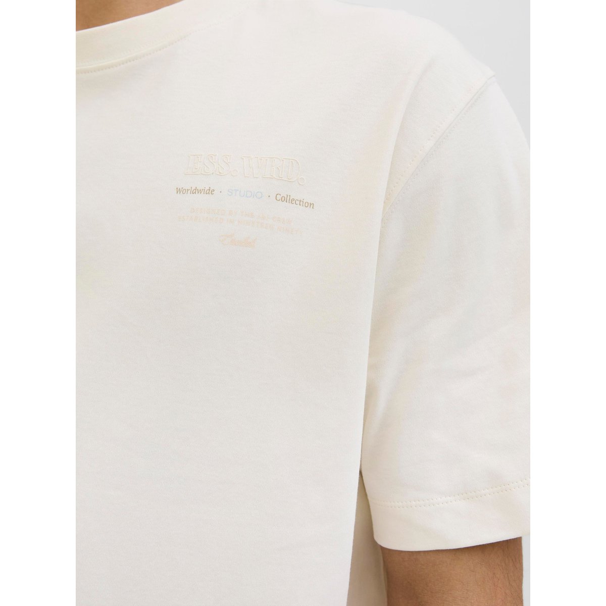 T-Shirt antique white, JACK & JONES