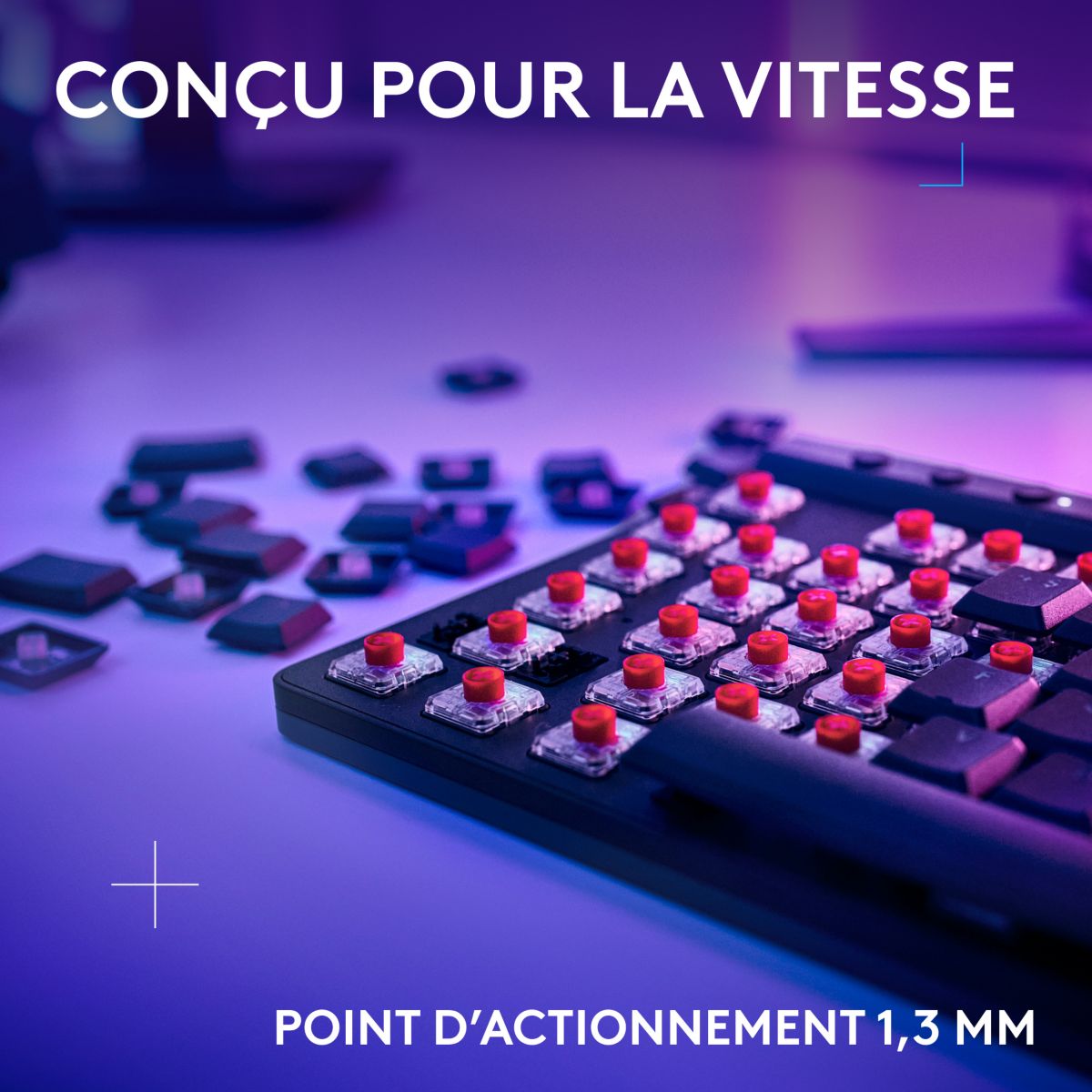 Clavier gamer sans fil G515 Lightspeed TKL tactile Noir couleur unique, LOGITECH