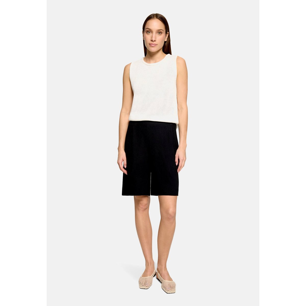 Pantalon d'été à taille élastique noir, BETTY BARCLAY