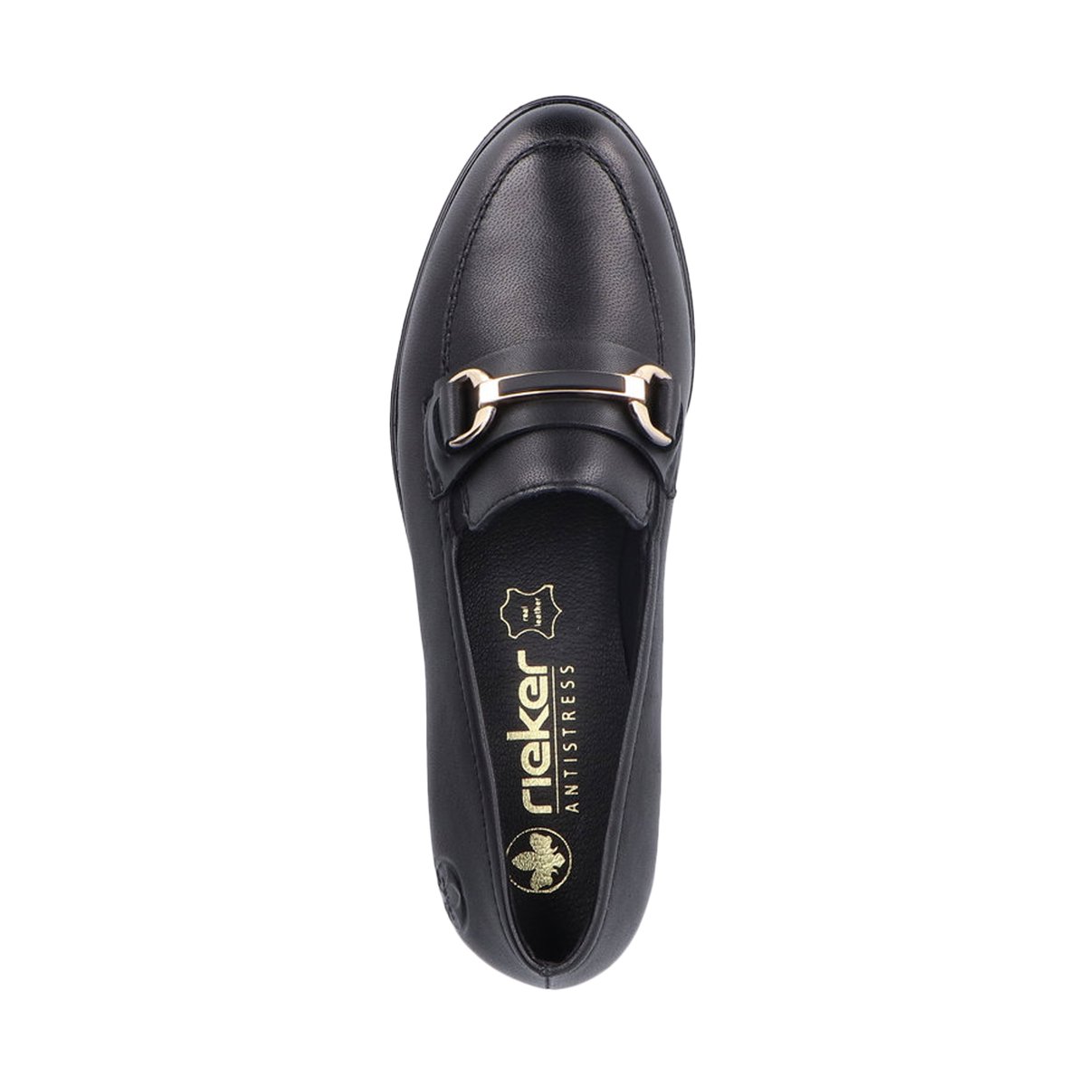 Mocassin Cuir Turin noir, RIEKER