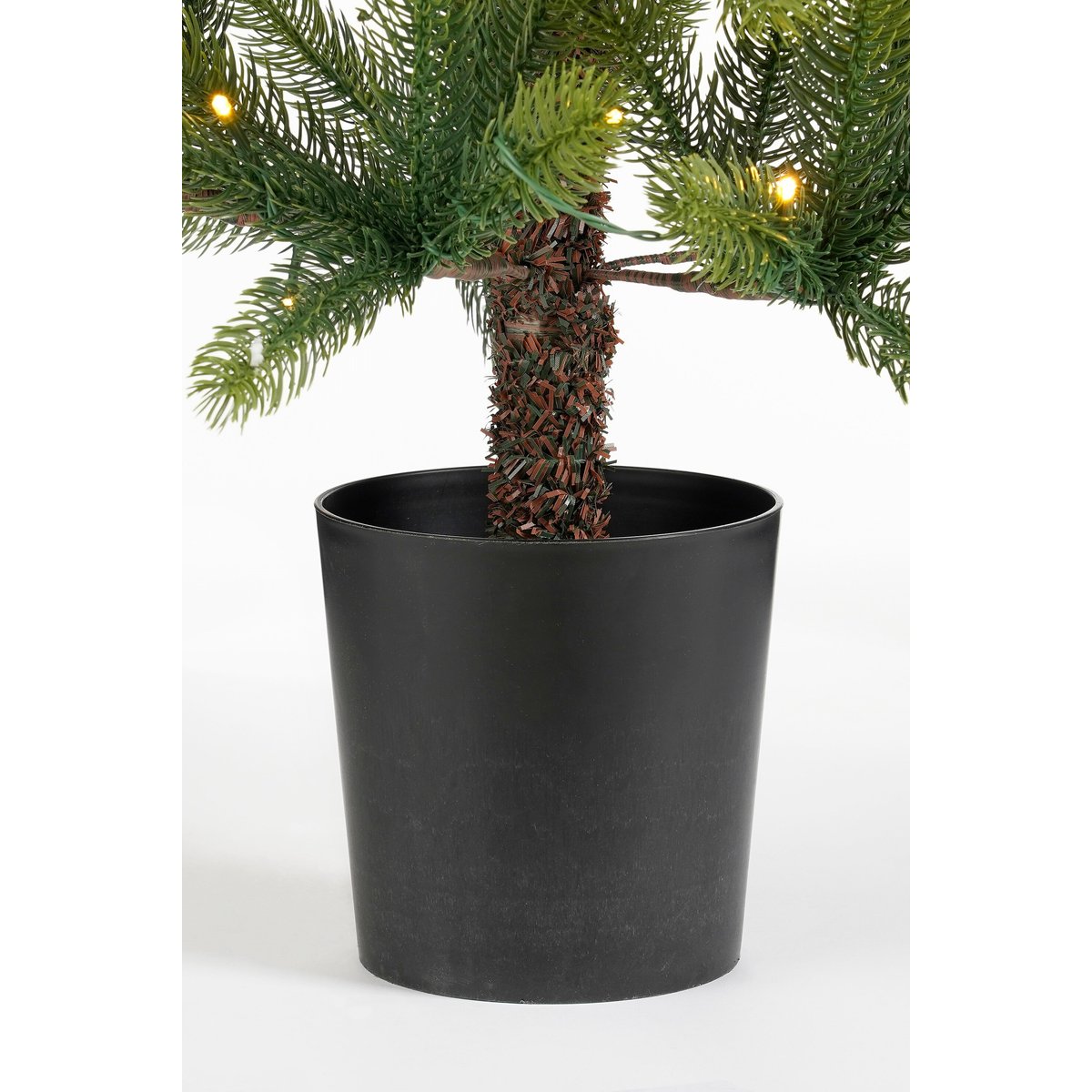Sapin de Noël artificiel avec LED H120 cm NAGOYA blanc chaud, BLACK BOX TREES
