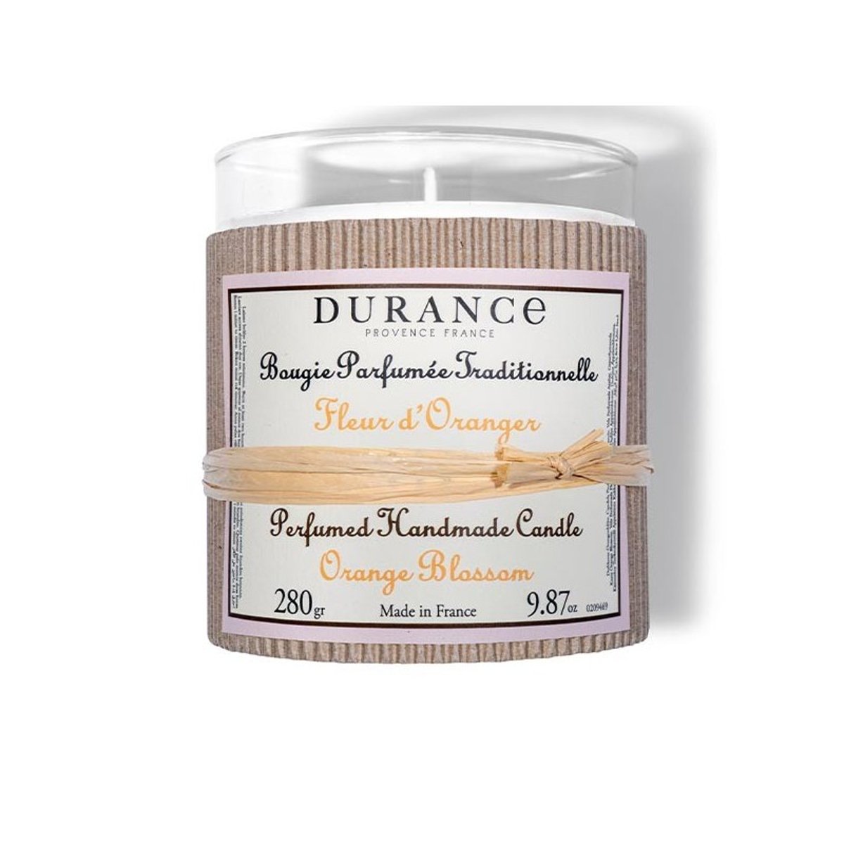 Grande bougie Fleur d'Oranger couleur unique, DURANCE
