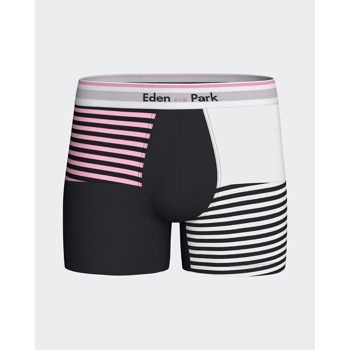 Bedrukte boxershort wit/marine, EDEN PARK
