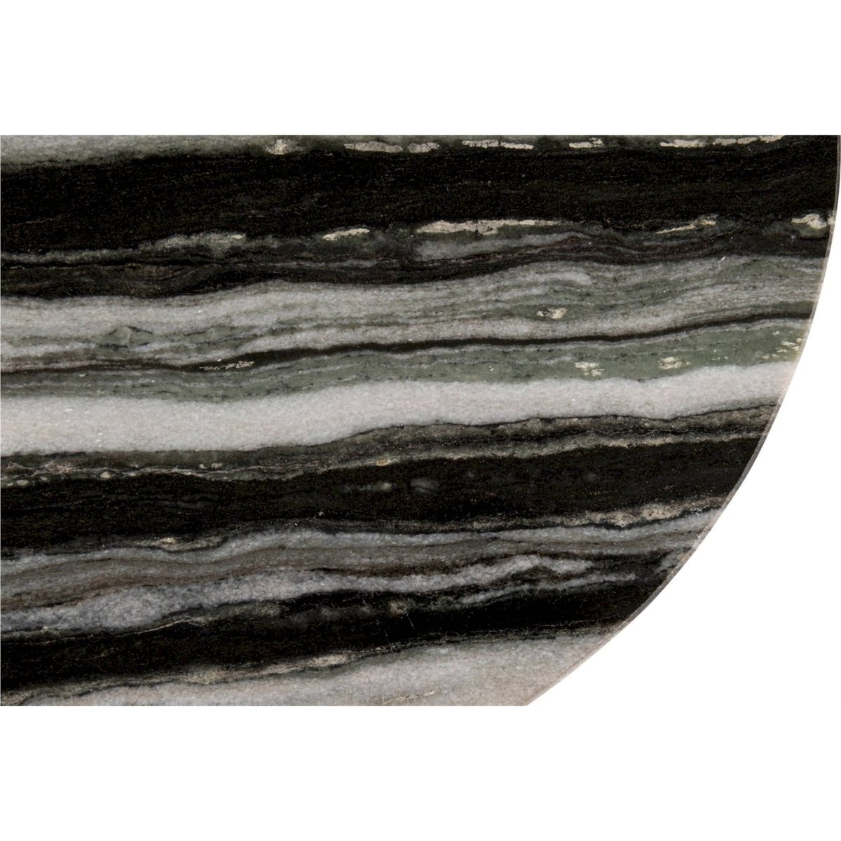 Table d'appoint ronde en pierre noir et gris, RECOLLECTION