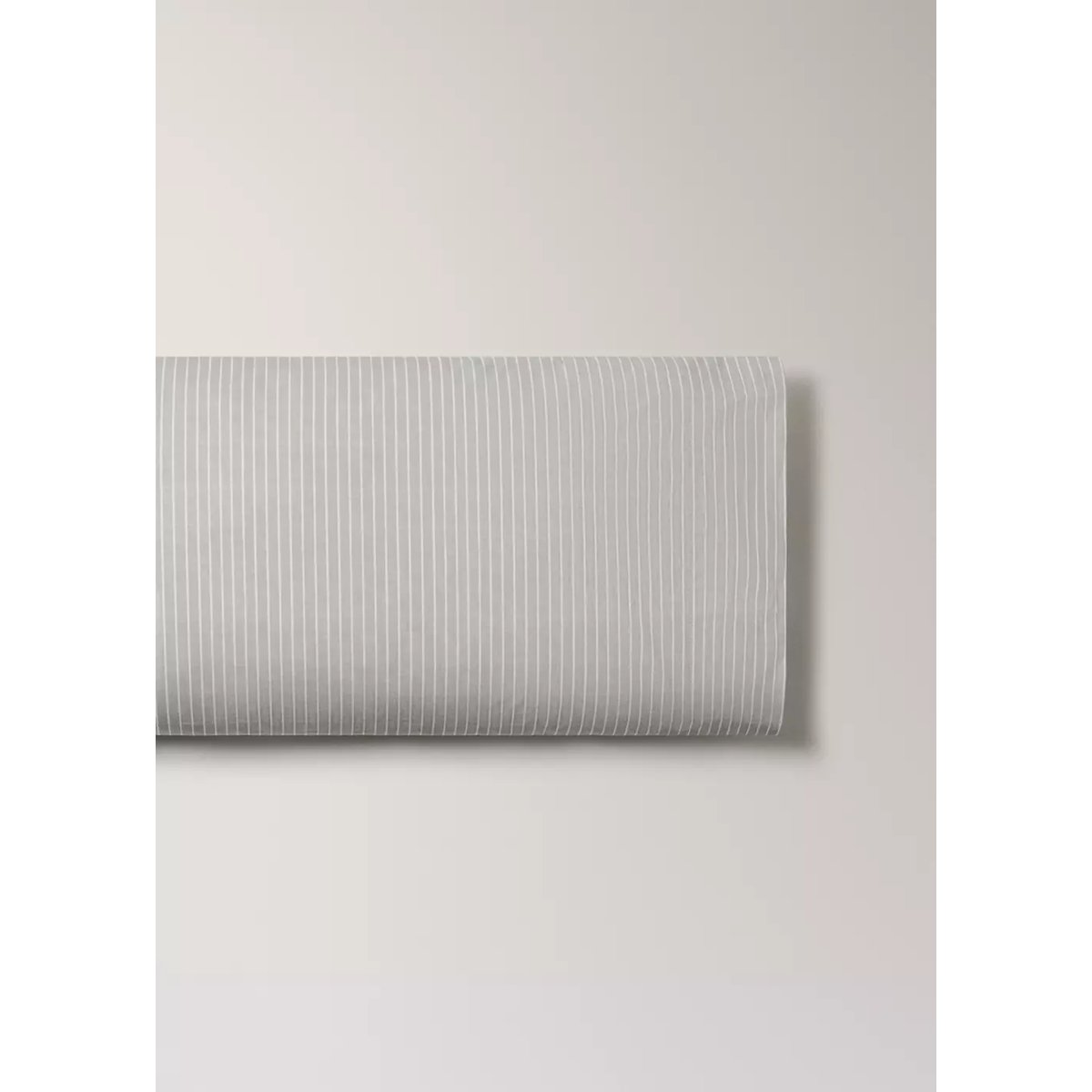 Taie d’oreiller percale de coton rayures 45x110 cm gris clair/pastel, MANGO HOME