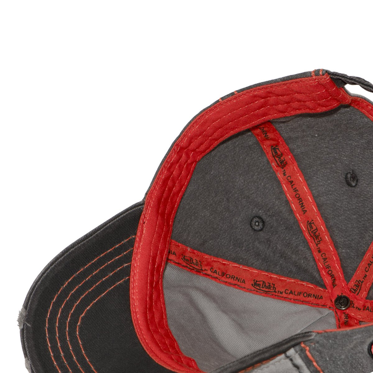 Casquette baseball RETRO gris clair/gris foncé/noir/orange, VON DUTCH