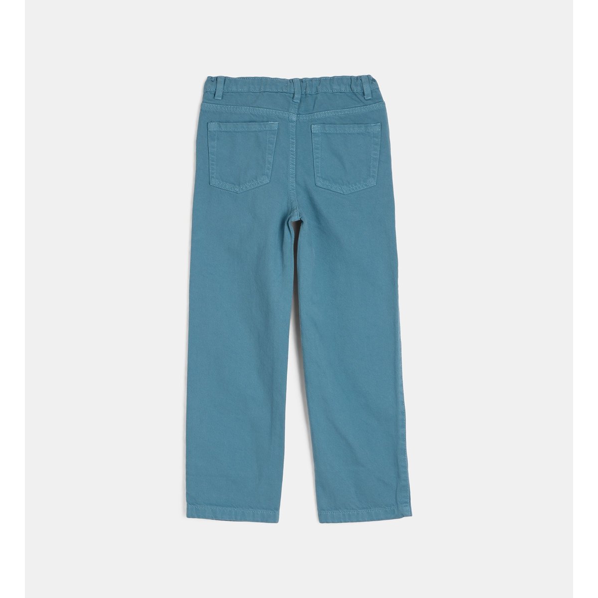 Pantalon vanger en twill bleu, CADET ROUSSELLE