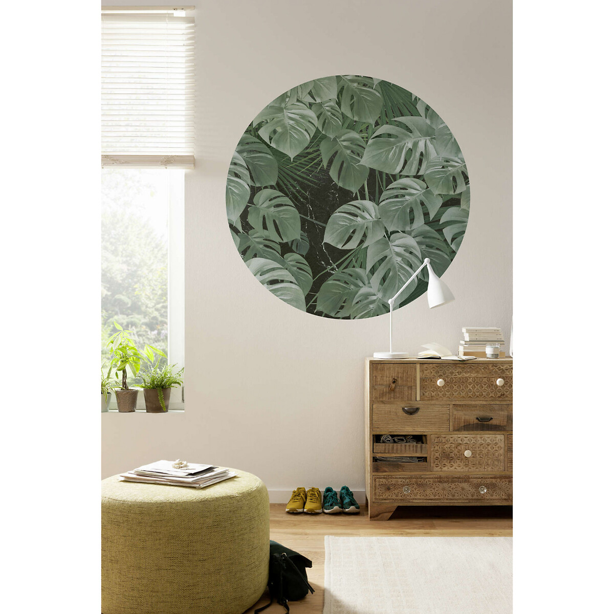 Papel de parede DOT, Novel Monstera, da Interelife multicolor, INTERELIFE
