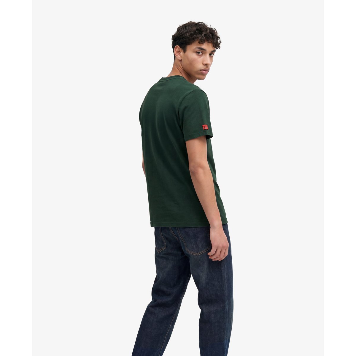 T-shirt Industry Worker Coupe Décontractée vert émail, SUPERDRY