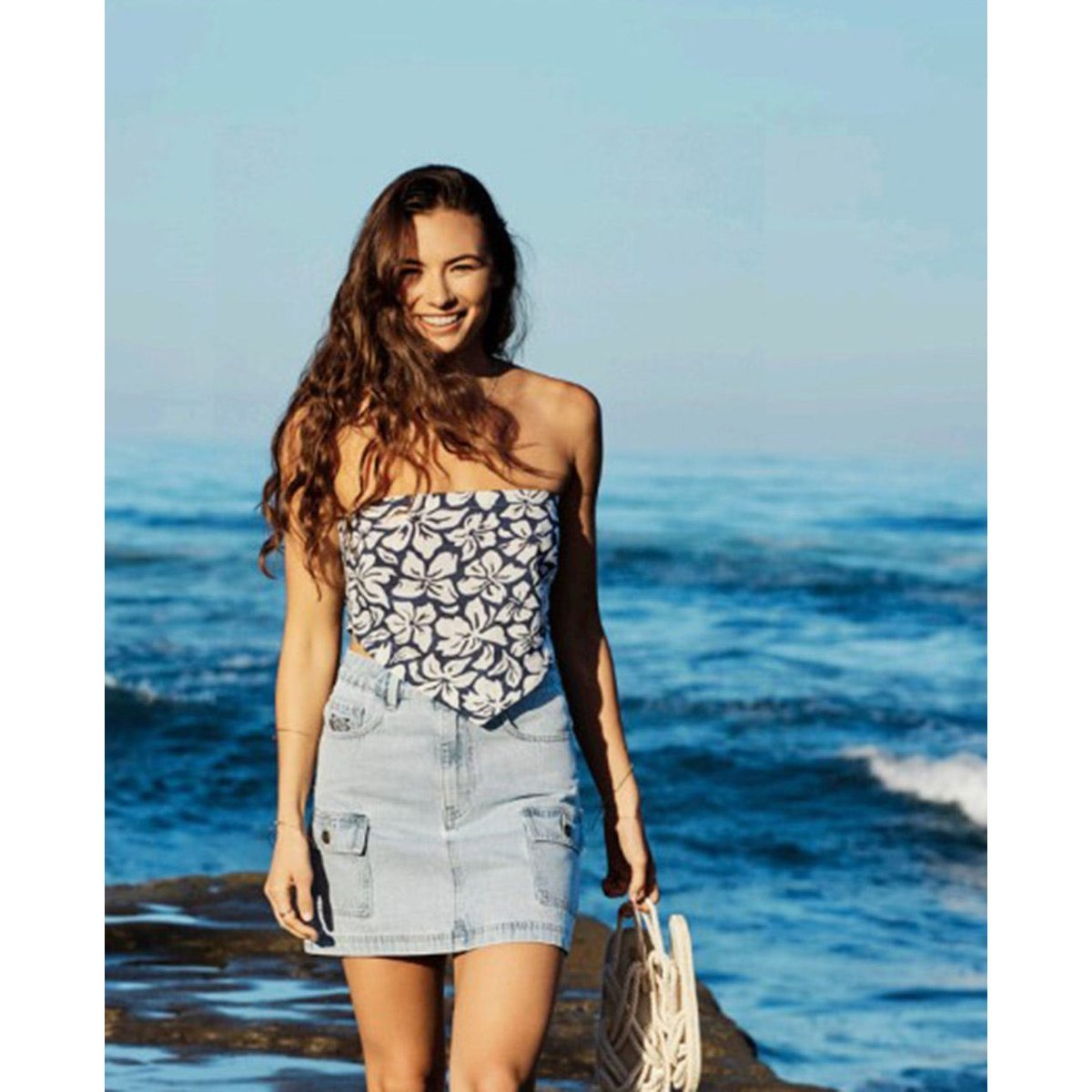 Haut Bandeau Drappé LAS DALIAS bleu marine, RIP CURL